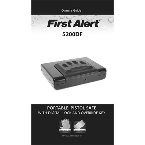 first alert digital locking steel security box instructions|first alert 5200df manual.